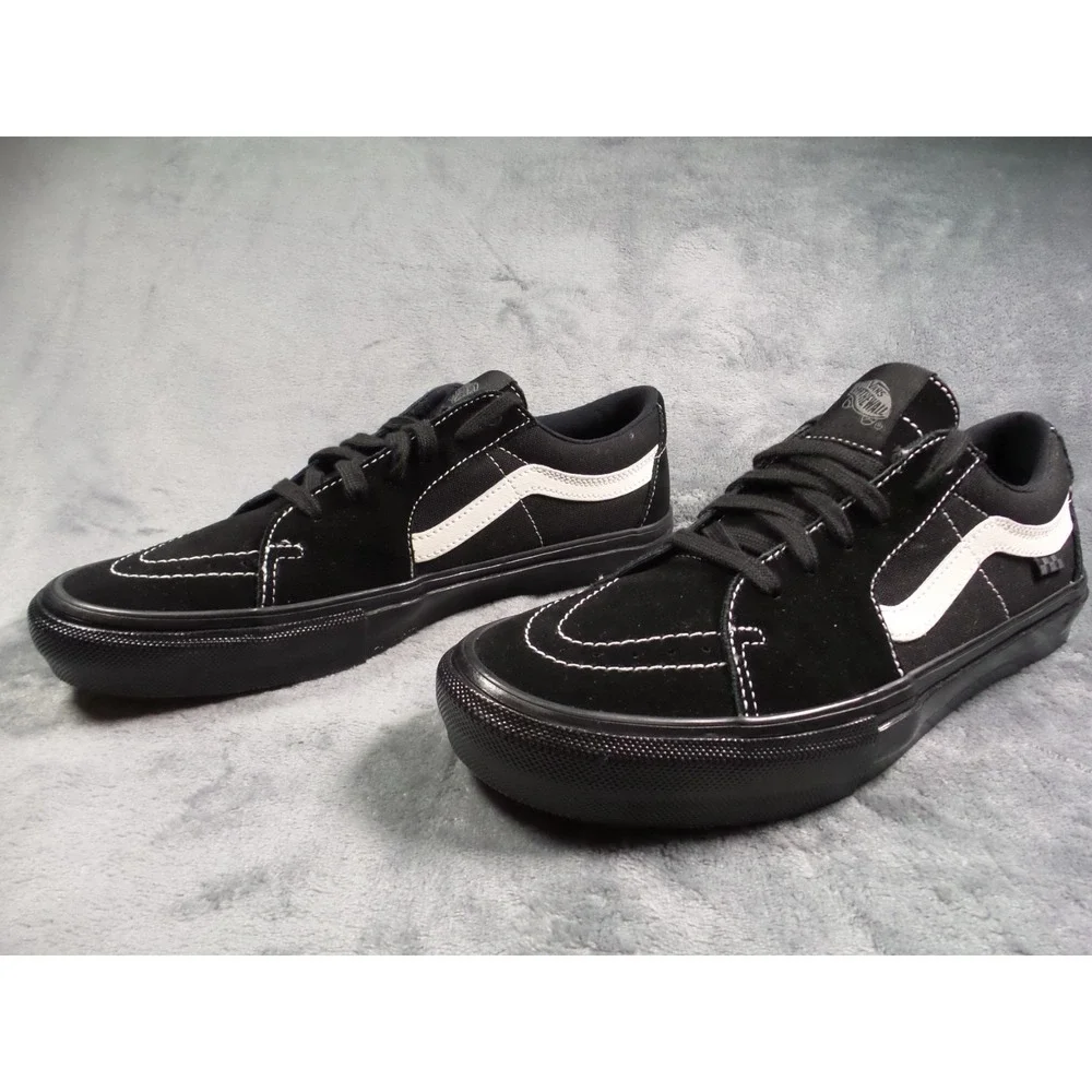 Vans Skate Sk8-Low Shoes Mens Size 10.5 Black PopCush Duracap Sneakers NWOB